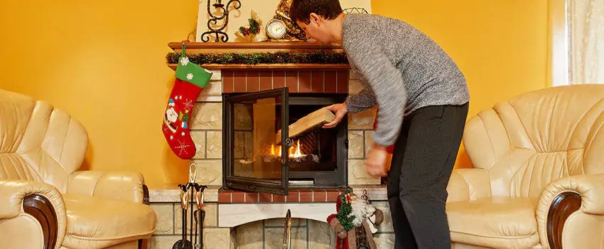 Rusted Metal Fireplace Restoration in Fairland, Maryland